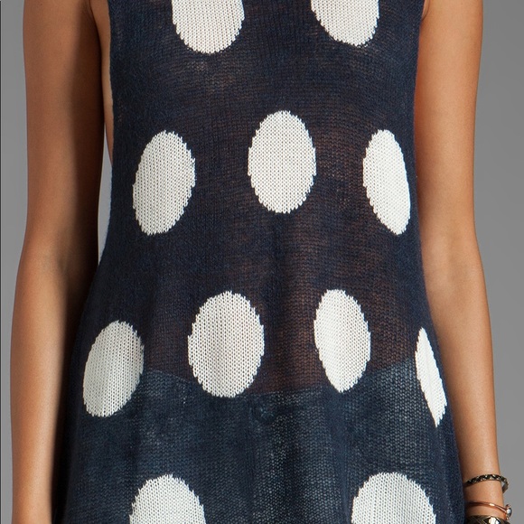 WILDFOX. Navy Polka Dot Sweater Tank! - Picture 7 of 9